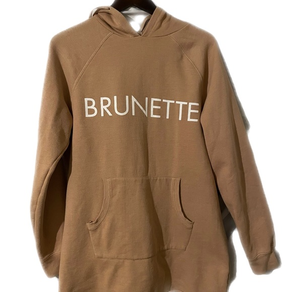 Brunette The Label Tops - Brunette The Label Women’s Hoodie in Caramel Sundae Classic Design in M/L